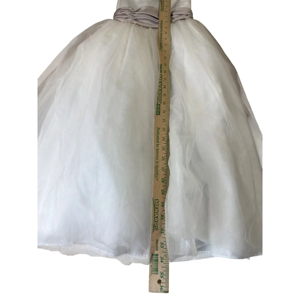 Sweet Beginnings Flower Girl Dress Kids 5 White Champagne Tulle Ball Gown